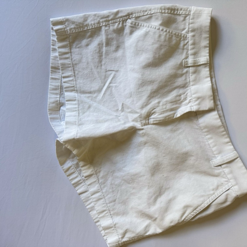 J.Crew Women's Chino Shorts Size 8 White Ivory SUM24 H1453 Cotton Casual